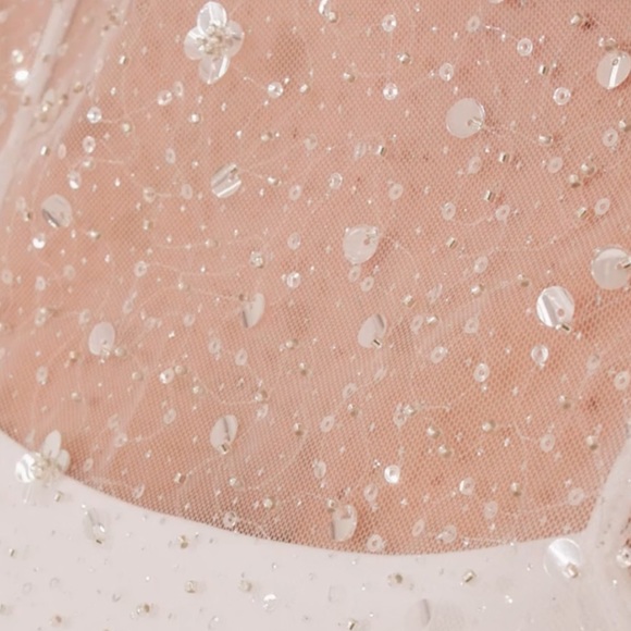 Lucy In The Sky Etta Sheer Lace Romper in White - Picture 2 of 5